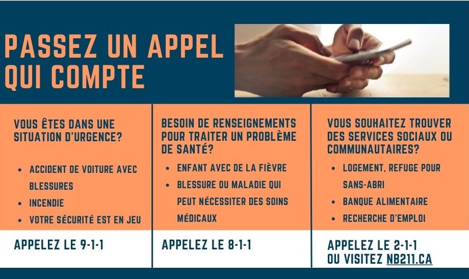 French version of Make the right call graphic